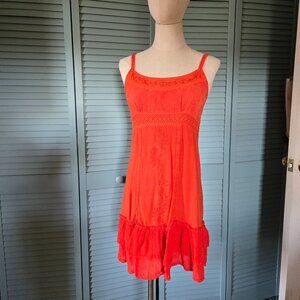 Small Coline Embroidered Orange Dress